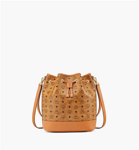 Large Dessau Drawstring Bag in Visetos Cognac .